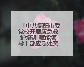 中共衡阳市委党校开展应急救护培训 赋能领导干部应急处突能力提升